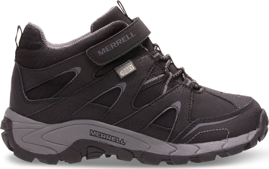 Merrell Big Kid's Kevyt Tekninen Nahka Pikakiinnitys Vedenpitävä Musta