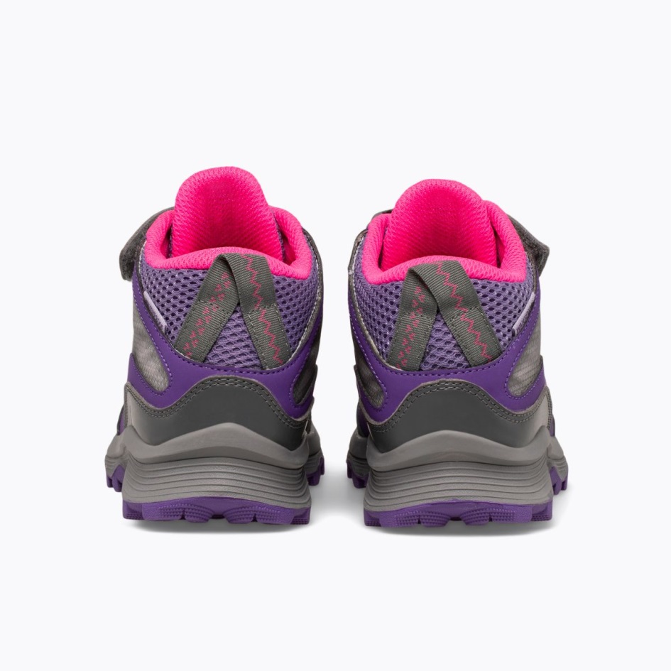 Merrell Big Kid's Moab Speed Mid/c Vedenpitävä Harmaa-pinkki-violetti