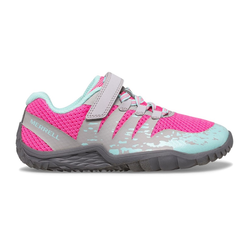 Merrell Iso Lasten Polkuhanska 5 A/c Kenkä Harmaa-kuuma Pinkki-turkki