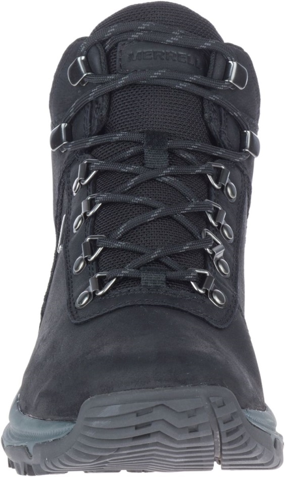 Merrell Miesten Erie Mid Nahka Vedenpitävä Musta