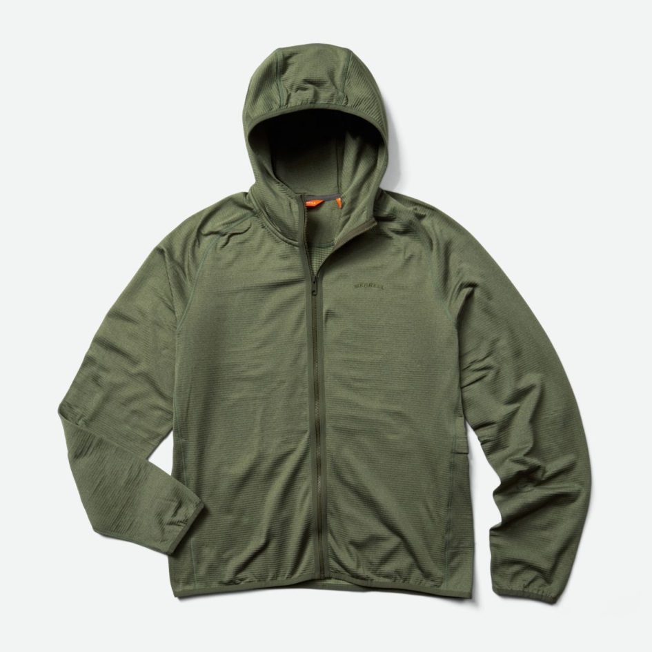 Merrell Miesten Geotex Full Zip Huppari Pölyinen Oliivi Kanerva