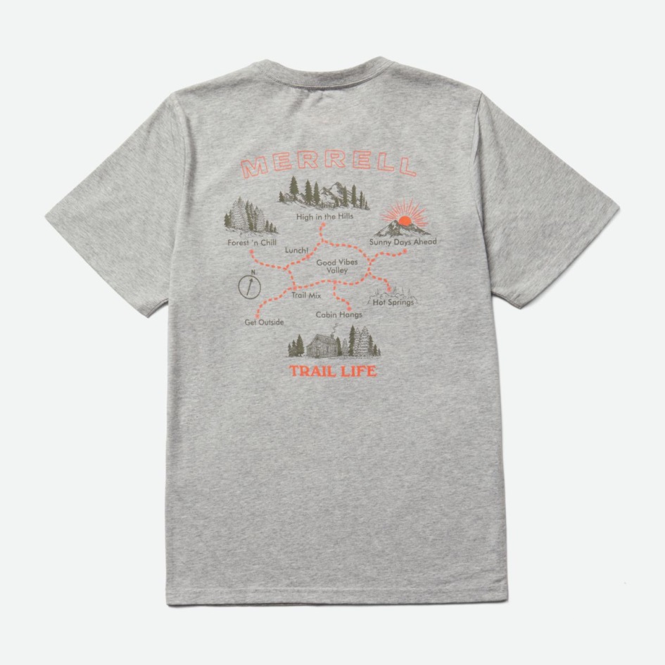 Merrell Miesten Karttagrafiikka Tee Harmaa Kanerva
