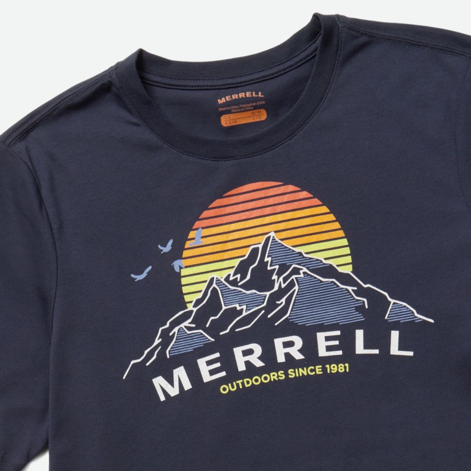 Merrell Miesten Merrell Mountains Navy T-paita