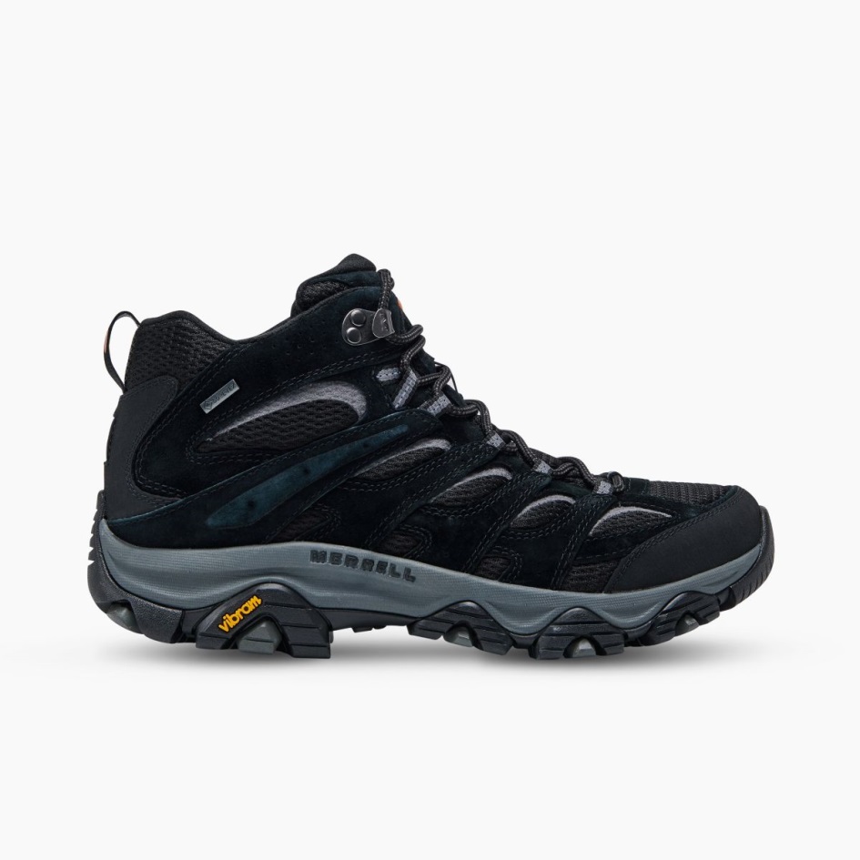 Merrell Miesten Moab 3 Mid Gore-tex Musta-harmaa