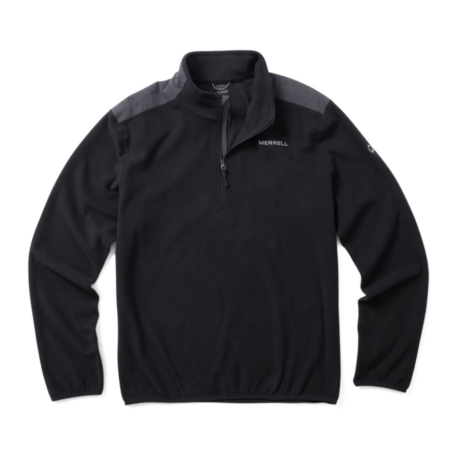 Merrell Miesten Maasto 1/4 Vetoketjullinen Fleece Musta