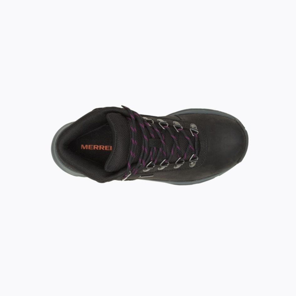 Merrell Naisten Erie Mid Nahka Vedenpitävä Musta
