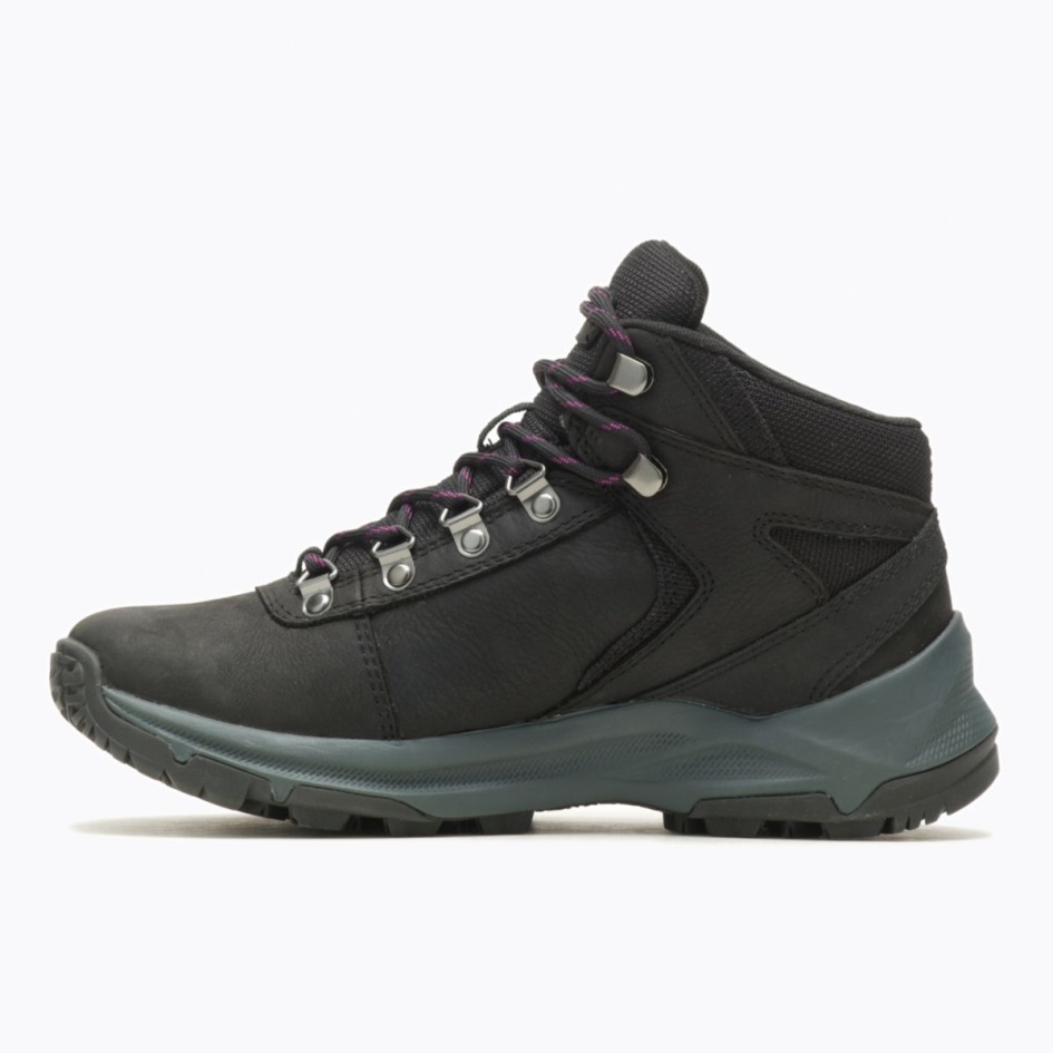 Merrell Naisten Erie Mid Nahka Vedenpitävä Musta