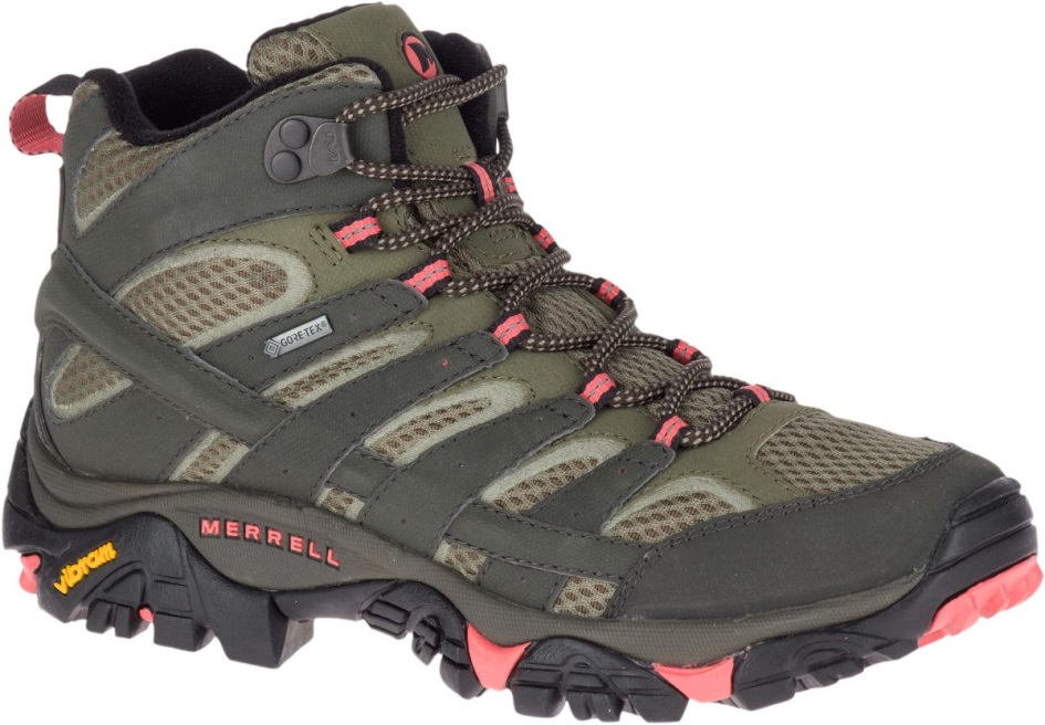 Merrell Naisten Moab 2 Mid Gore-tex Beluga-oliivi