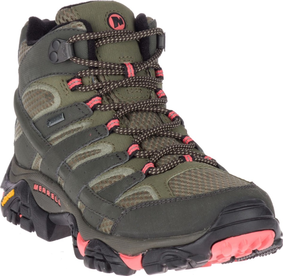 Merrell Naisten Moab 2 Mid Gore-tex Beluga-oliivi