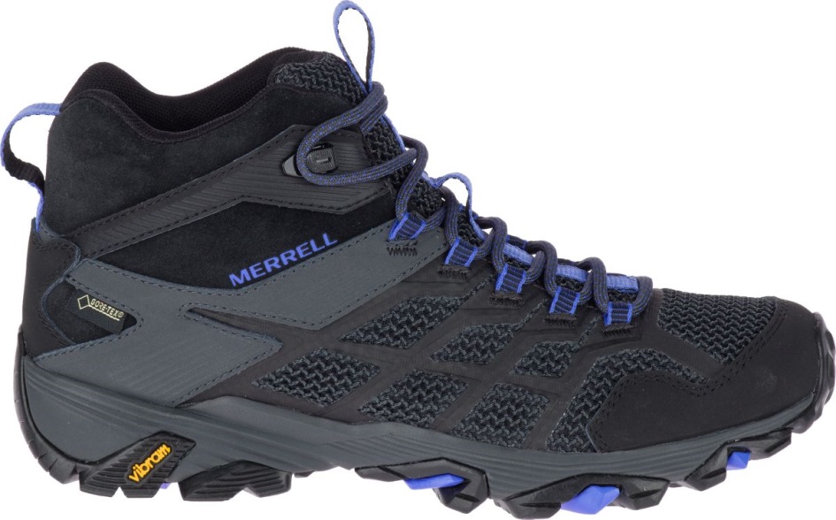 Merrell Naisten Moab Fst 2 Mid Gore-tex Musta-graniitti