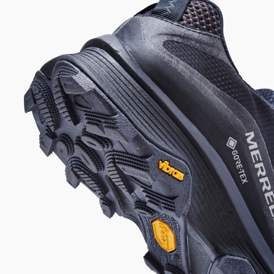 Merrell Naisten Moab Speed Gore-tex Black-asfaltti
