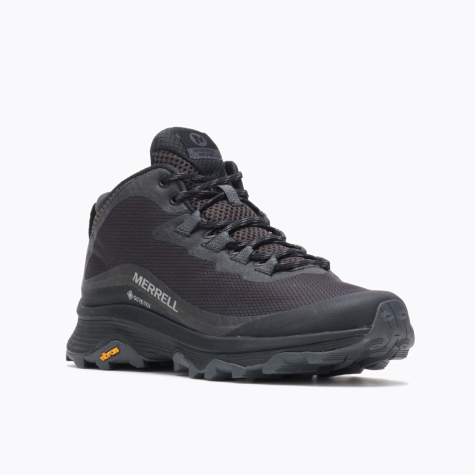 Merrell Naisten Moab Speed Mid Gore-tex Black-asfaltti