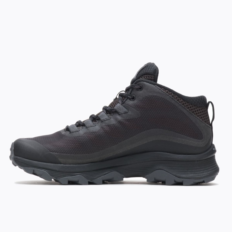 Merrell Naisten Moab Speed Mid Gore-tex Black-asfaltti