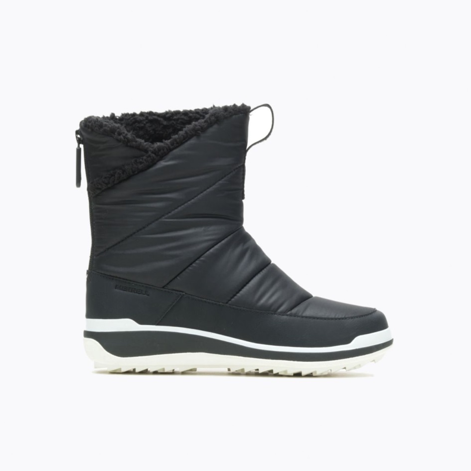 Merrell Naisten Snowcreek Sport Mid Zip Polar Vedenpitävä Musta