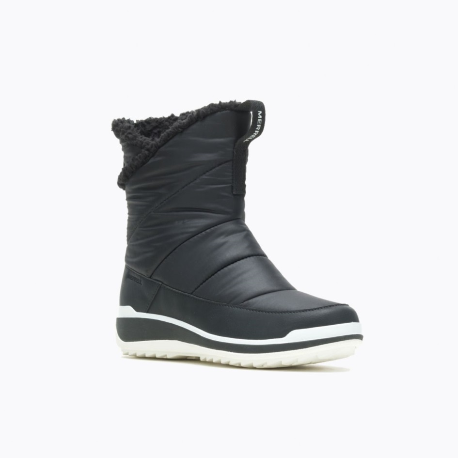 Merrell Naisten Snowcreek Sport Mid Zip Polar Vedenpitävä Musta