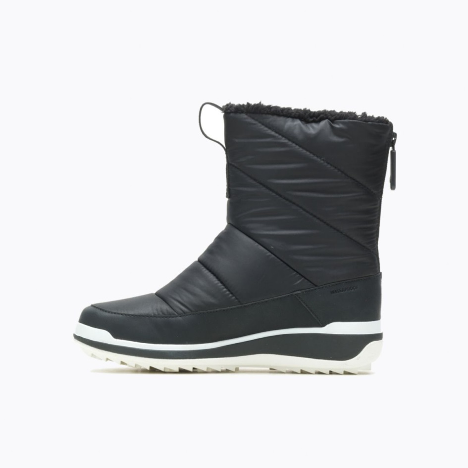 Merrell Naisten Snowcreek Sport Mid Zip Polar Vedenpitävä Musta