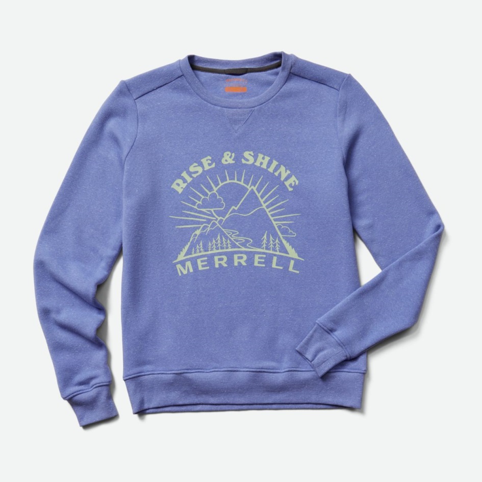 Merrell Naisten Joukkue Ulkoilu Crewneck Fleece Baja Blue Kanerva